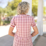 Red Plaid Tie Top