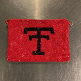 TJ - Gameday beaded pouch