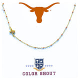 Logo Side Set Enamel Necklace