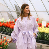 Lilac Billow Belted Mini