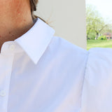 White Peplum Top