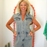 Denim Romper