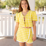 Lemon Front Tie Top