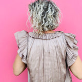 Pleated Flowy Top