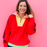 Peony Colorblock Sweater