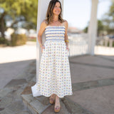 Floral Smocked Midi Dress