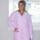 Pink Seersucker PJ Set
