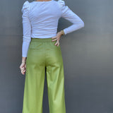 Olive Leather Pant