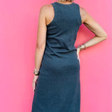 Charcoal Rib Midi