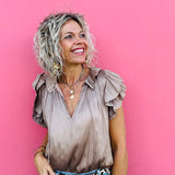 Pleated Flowy Top