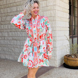 Satin Tie Waist Mini Dress