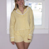 Yellow Seersucker PJ Set