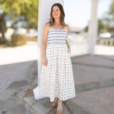 Floral Smocked Midi Dress