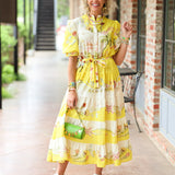 Yellow Floral Maxi Dress