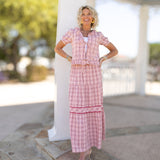 Red Plaid Maxi Skirt