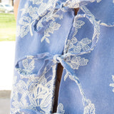 Chambray Embroidery Vest
