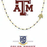 Logo Side Set Enamel Necklace