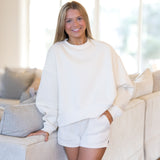 Cream Fleece Shorts