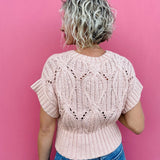 Dusty Pink Cable Sweater