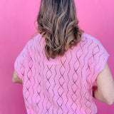 Pink Sleeveless Knit