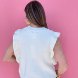 White Sleeveless Sweater