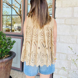 Khaki Sleeveless Sweater