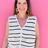 Navy Sleeveless Vest