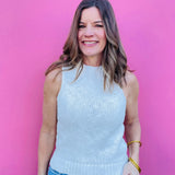 White Sleeveless Knit