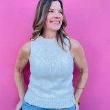 White Sleeveless Knit
