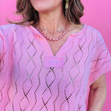 Pink Sleeveless Knit