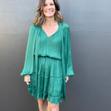 Emerald Green Tiered Dress