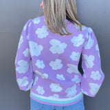 Lavender Flower Sweater