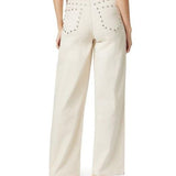 Ecru Stud Wide Leg