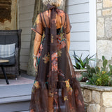 Sheer Floral Maxi Dress