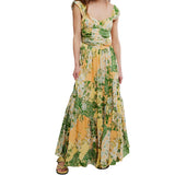 Sasha Floral Mesh Midi Dress