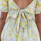Yellow Printed Maxi Dress