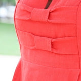 Red Linen Mini Dress