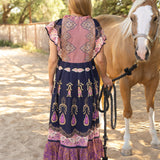Black Print Maxi Dress