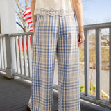 Blue Plaid Pant