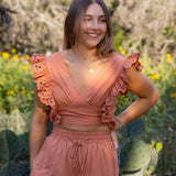 Poppy Embroidered Top