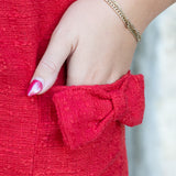 Red Tweed Mini Dress