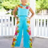 Wildflower Top Aqua