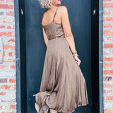 Espresso Pleated Maxi