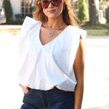 White Popliln Bubble Top