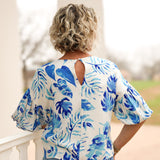 Blue Floral Top