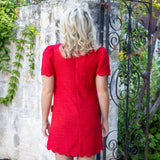 Red Tweed Mini Dress
