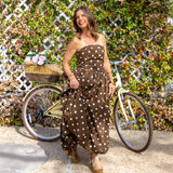 Chocolate Polka Maxi Dress