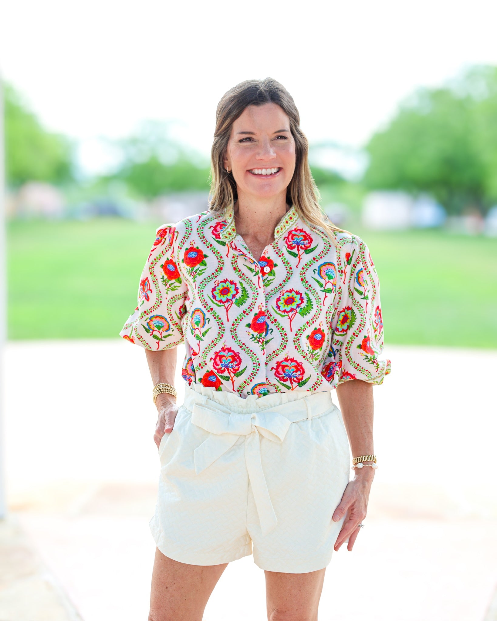Herlipto Quilted Flare Bell Shorts