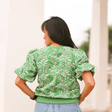 Kelly Green Embroidery Top