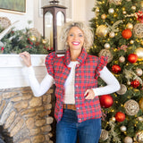 Red Plaid Vest